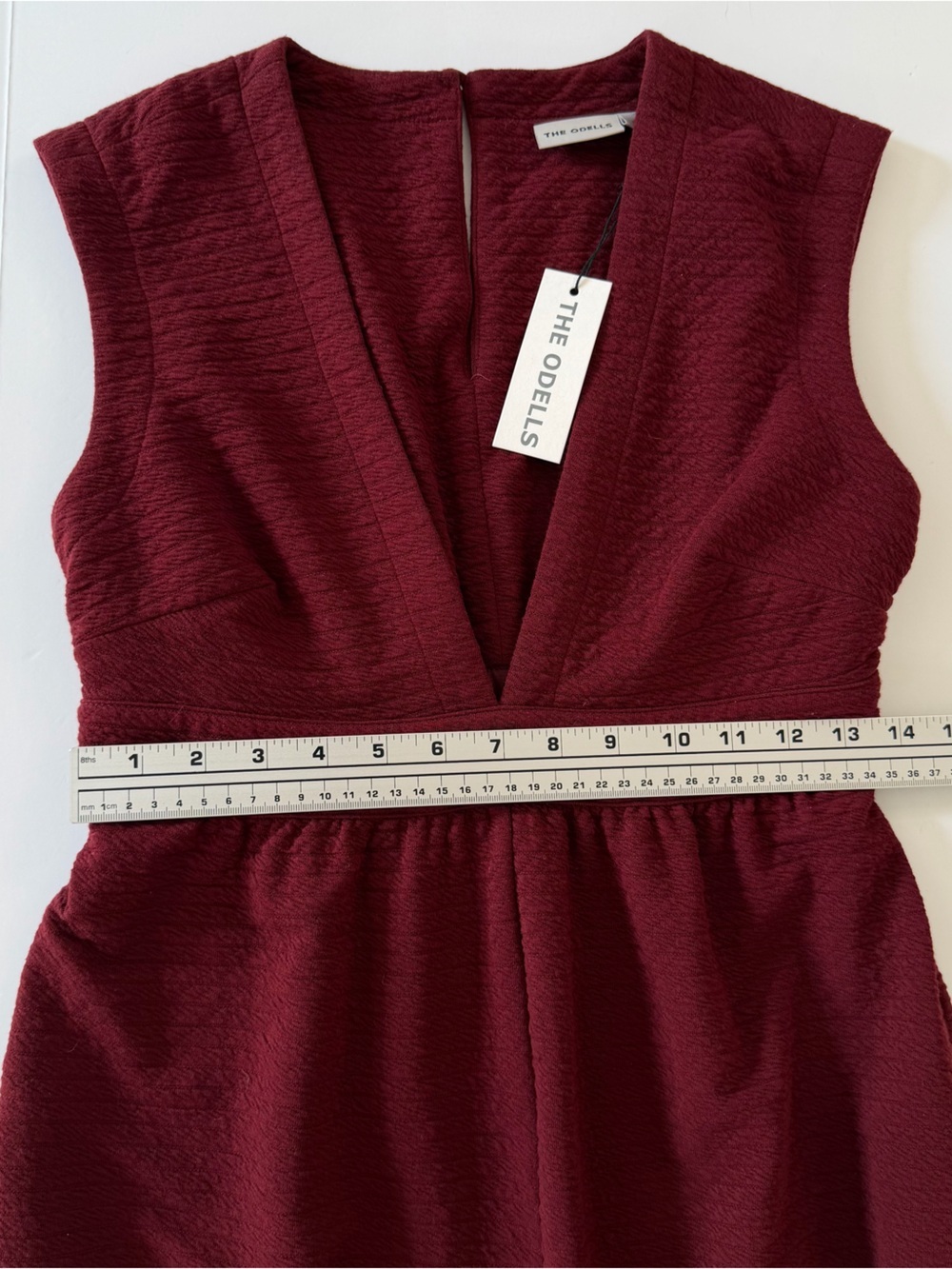 The Odells Paloma Jumpsuit Womens Small Maroon Deep V Wide Leg Boho New - Picture 5 of 8